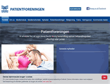Tablet Screenshot of patientforeningen.dk